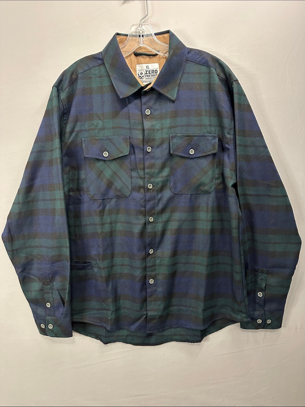 Zero Foxtrot Plaid Flannel Button-Up Shirt